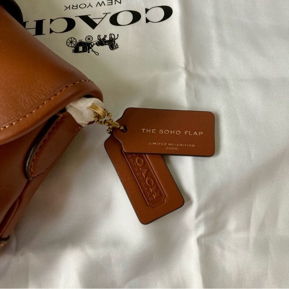 Coach ✨2xHP✨ NWT Soho Bag Saddle CR699 - Picture 15 of 16